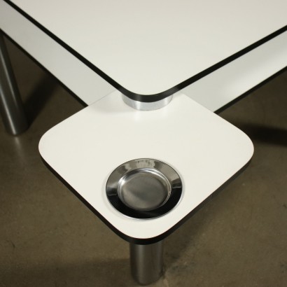 Gaming Table Joe Colombo Formica Chromed Metal 1970s