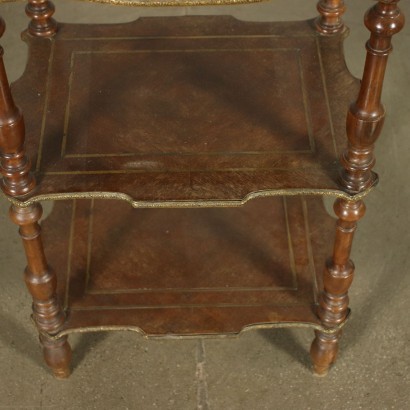 Small Vanity Table Mahogany Brass Bronze Italy 19th-20th Century