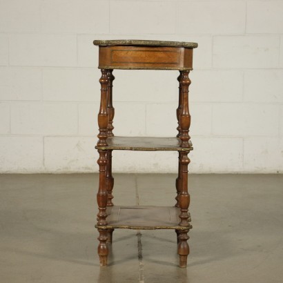 Small Vanity Table Mahogany Brass Bronze Italy 19th-20th Century