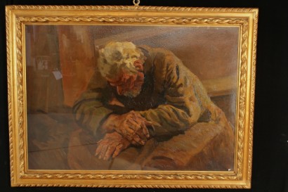 arte del 900, primi 900, anni 20/30, vecchio ubriaco, vecchio stanco, vecchio disperato, anziano