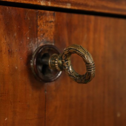 Louis Philippe Cupboard Walnut Glass Italy 19th Century