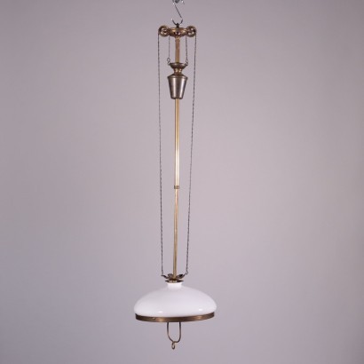 Liberty Cieling Lamp Glass Brass Italy 20th Century