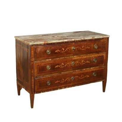 Lombard Neoclassical chest of drawers