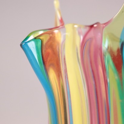 Vase Mouchoir Verre Murano Italie XX Siècle