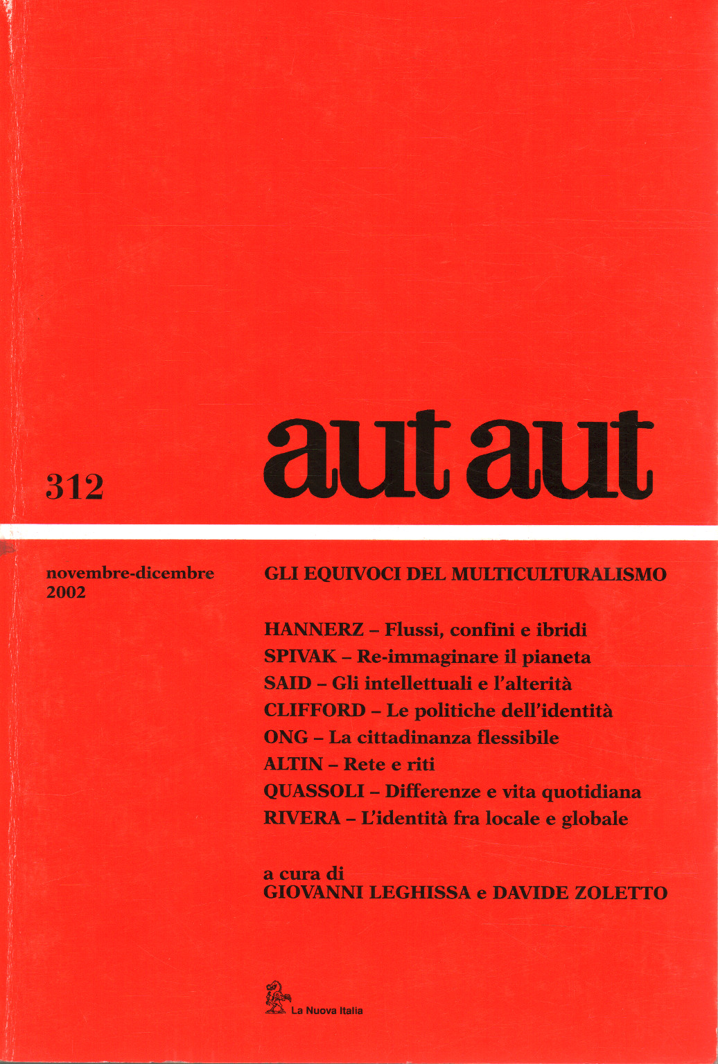 Aut aut (312) Gli equivoci del multiculturalismo, AA.VV.