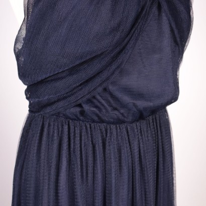 pinko, abito, abito in tulle, secondhand, moda, made in italy,Abito Tulle Blu Pinko