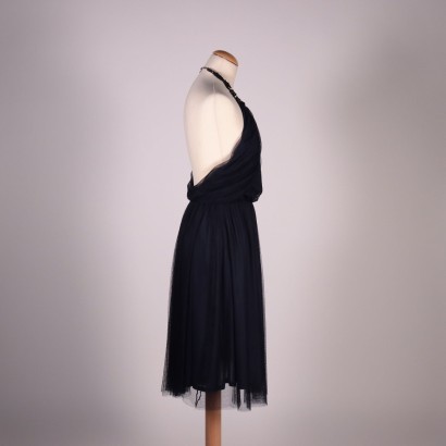 pinko, abito, abito in tulle, secondhand, moda, made in italy,Abito Tulle Blu Pinko