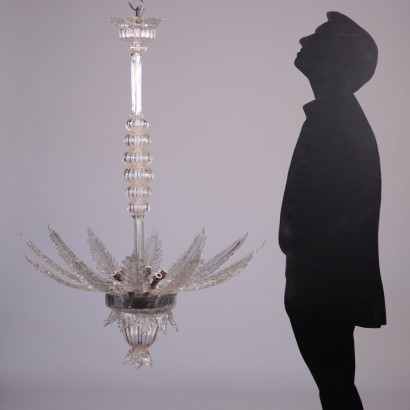 Chandelier Blown Glass Murano Italy 20th Century