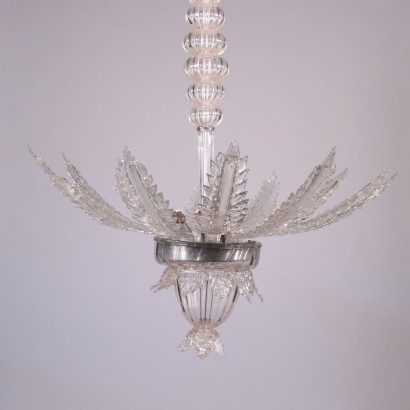 Chandelier Blown Glass Murano Italy 20th Century