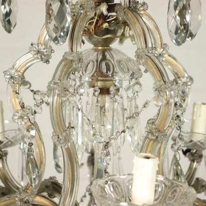 Chandelier In The Style Of Maria Theresa Glass Italy 20th Century