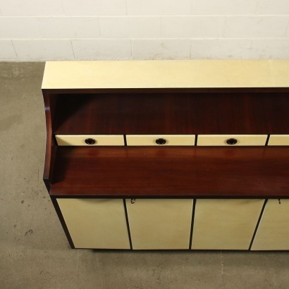 Cabinet Aldo Tura Veneered Wood Parchment Polyester Italy 1950s