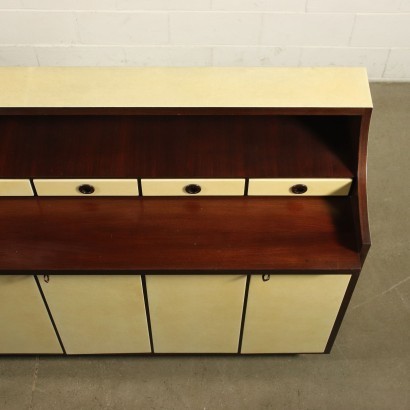 Cabinet Aldo Tura Veneered Wood Parchment Polyester Italy 1950s