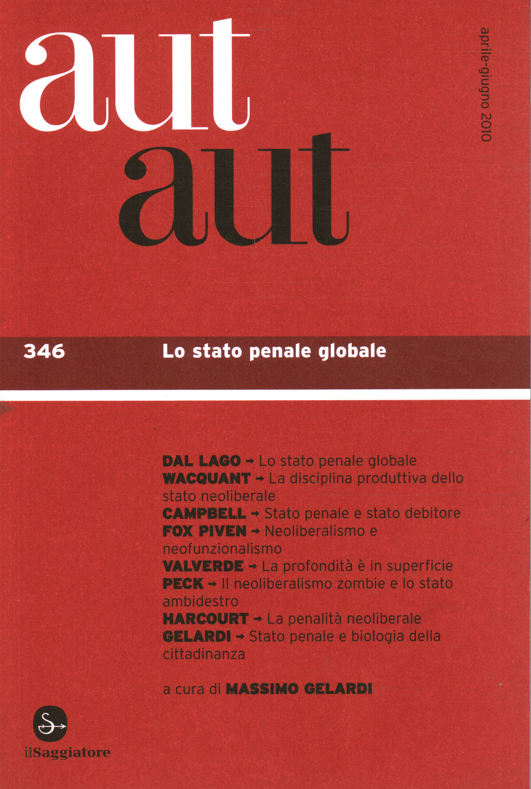 Aut aut (346) Lo stato penale globale, AA.VV.
