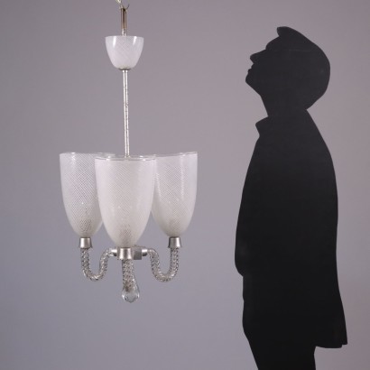 Lamp In The Style Of Venini Blown Glass Italy 1940s 1950s