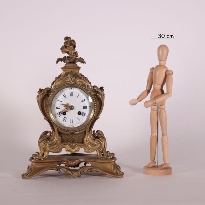 Table Clock Gilded Bronze France 19th Century