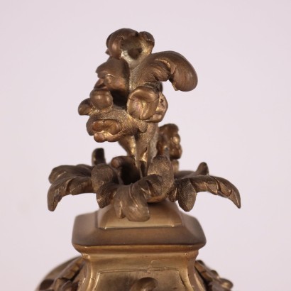 Pendule de Comptoir Rococo Bronze Doré - France XIX Siècle