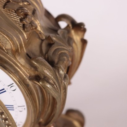 Table Clock Gilded Bronze France 19th Century