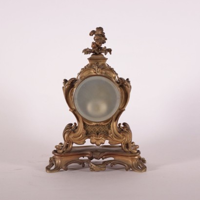 Pendule de Comptoir Rococo Bronze Doré - France XIX Siècle