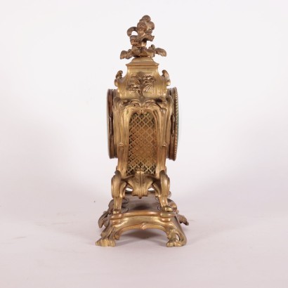 Pendule de Comptoir Rococo Bronze Doré - France XIX Siècle