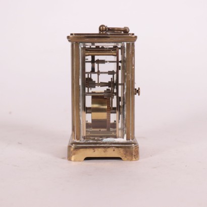 Asprey Travel Clock Gilded Bronze Glass Italy 19th Century