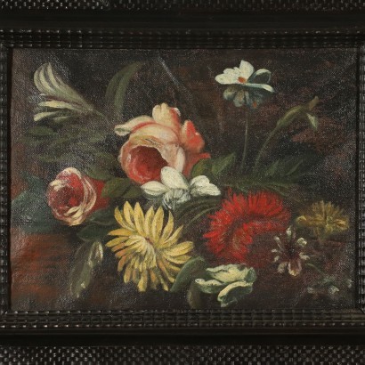 Coppia di nature morte con fiori