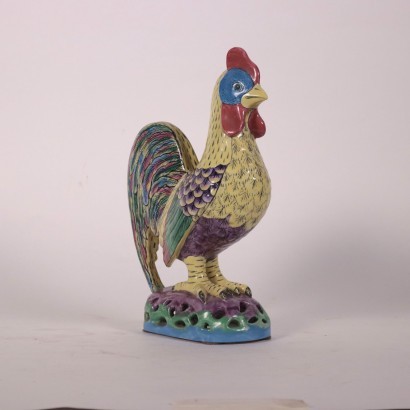 Coq et Poule Man. Porcelaine de Paris France XX Siècle