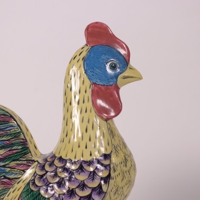 Coq et Poule Man. Porcelaine de Paris France XX Siècle