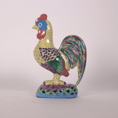 Rooster And Hem By \"Porcelaine de Paris\" Manifacture 20th Century