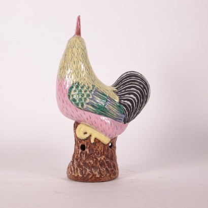 Rooster And Hem By \"Porcelaine de Paris\" Manifacture 20th Century