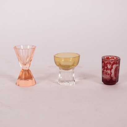 Group Of Glasses Cut Glass 19th-20th Century