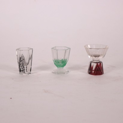 Group Of Glasses Cut Glass 19th-20th Century