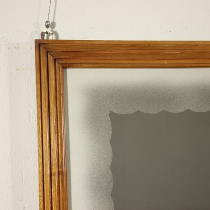 Mirror Beech Mirror Glass Italy 1950s