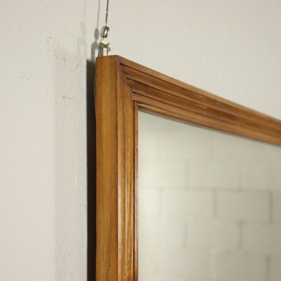 Mirror Beech Mirror Glass Italy 1950s