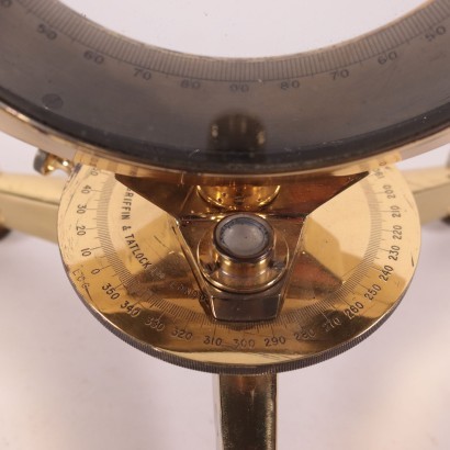 Brass Inclinometer \"Dip Circle\" England 20th Century