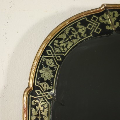Pair Of Mirrors Queen Anne Mirror Wood England 19th Century