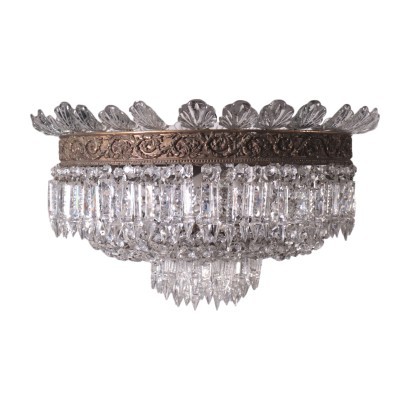 Baccarat Style Chandelier Glass Italy 20th Century