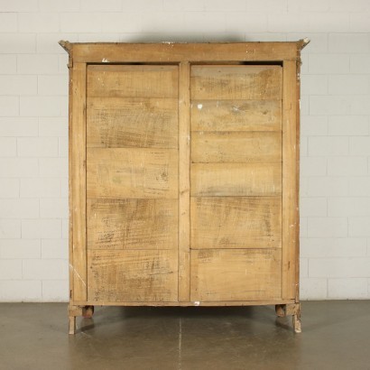 Antiquitäten, Kleiderschrank, Antiker Kleiderschrank, Antiker Kleiderschrank, Antiker italienischer Kleiderschrank, Antiker Kleiderschrank, neoklassizistischer Kleiderschrank, Kleiderschrank aus dem 19. Jahrhundert, Kleiderschrank aus der Mitte des 19. Jahrhunderts