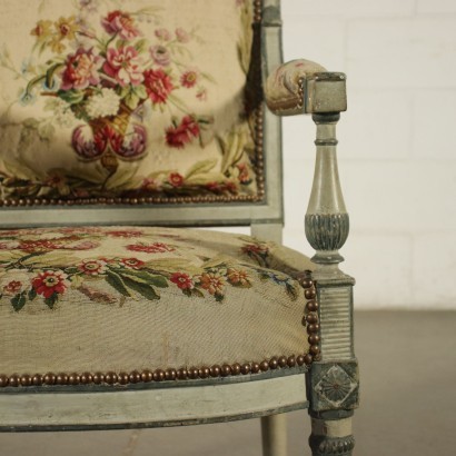 Napoleon III Armchair Beech Cloth France 19th Century