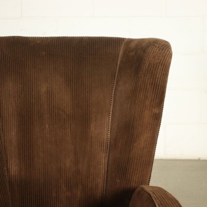 Pair Of Armchairs Spring Velvet Italy 1950s