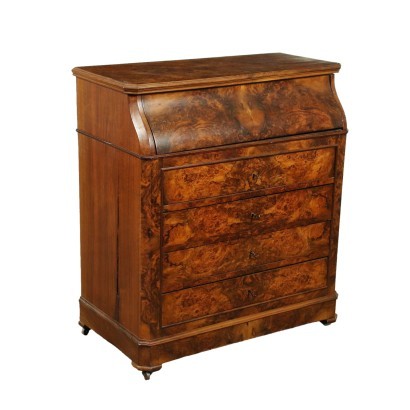 Austrian Biedermeier Dresser Mahogany Sessile Oak Marble 19th Century