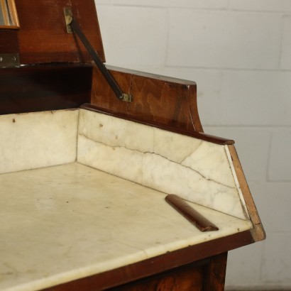 Austrian Biedermeier Dresser Mahogany Sessile Oak Marble 19th Century