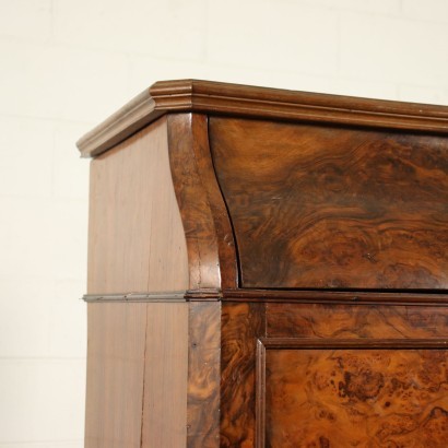 Austrian Biedermeier Dresser Mahogany Sessile Oak Marble 19th Century