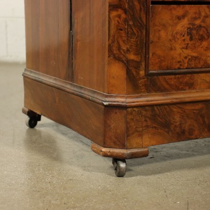 Austrian Biedermeier Dresser Mahogany Sessile Oak Marble 19th Century