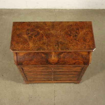 Austrian Biedermeier Dresser Mahogany Sessile Oak Marble 19th Century