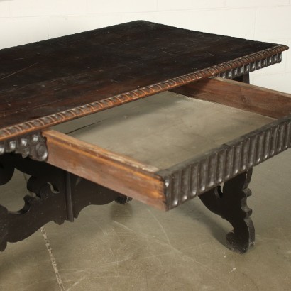 Neo Renaissance Fratino Table Poplar Italy 19th Century