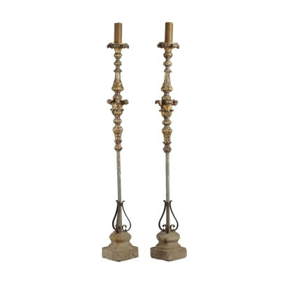 Pair Of Candlesticks Baroque Italy Early 18th Century