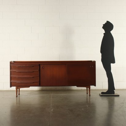 Sideboard Teak Veneer Italy 1960s