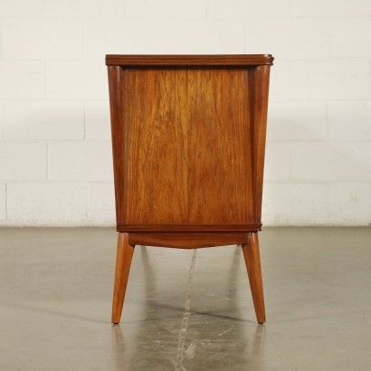 Chest Of Drawers Mahogany Veneer Wood Brass Argentine 1950s