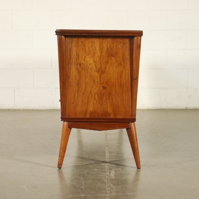 Chest Of Drawers Mahogany Veneer Wood Brass Argentine 1950s