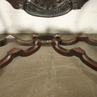 Umbertine Console With Mirror White Marble Italy 19th Century